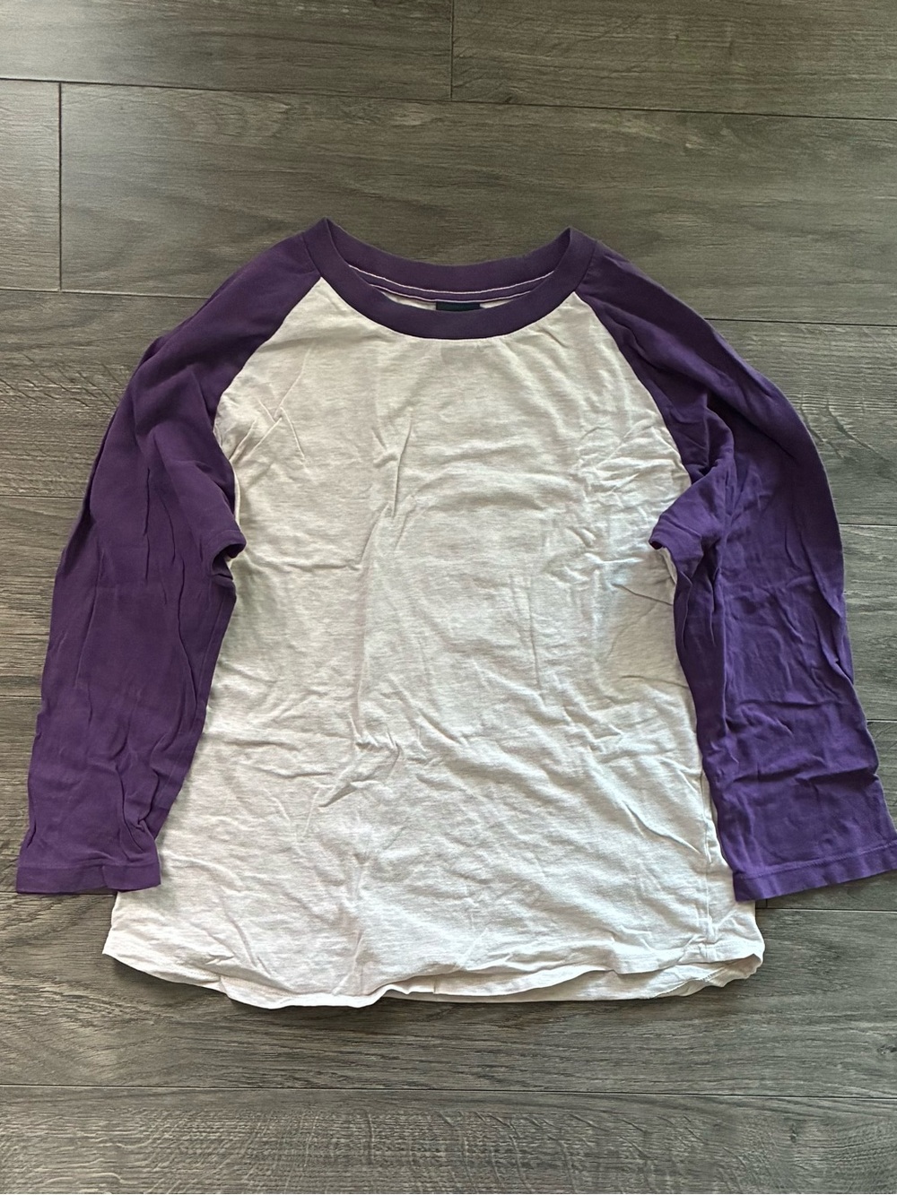 Purple and white cream crewneck long sleeve
